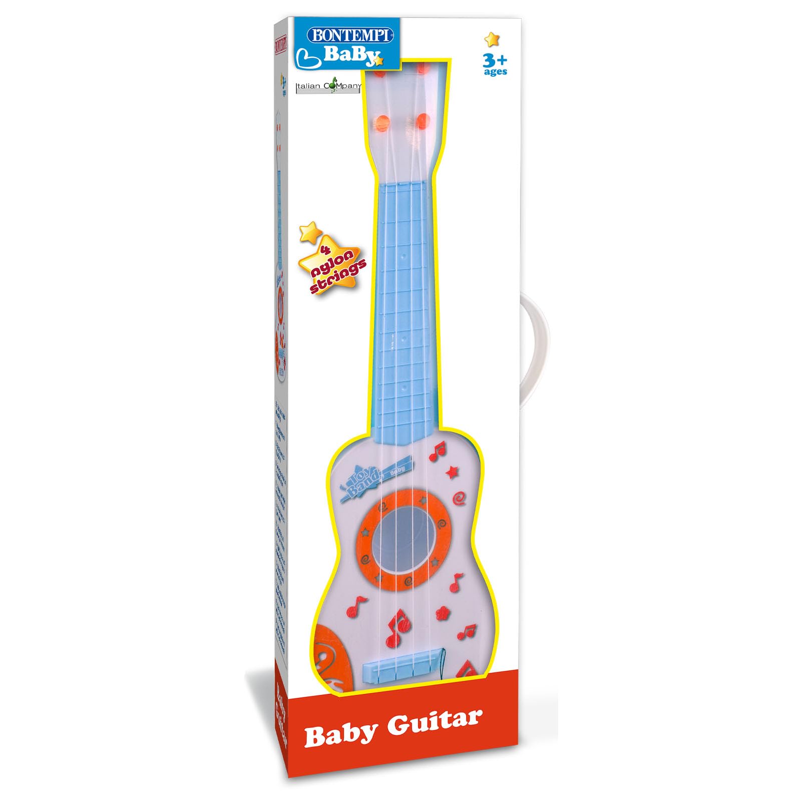 Bontempi | BabyUke - Ukulele Baby con 4 Corde in Nylon per I più Piccoli Esploratori Musicali, 155x65x530 mm