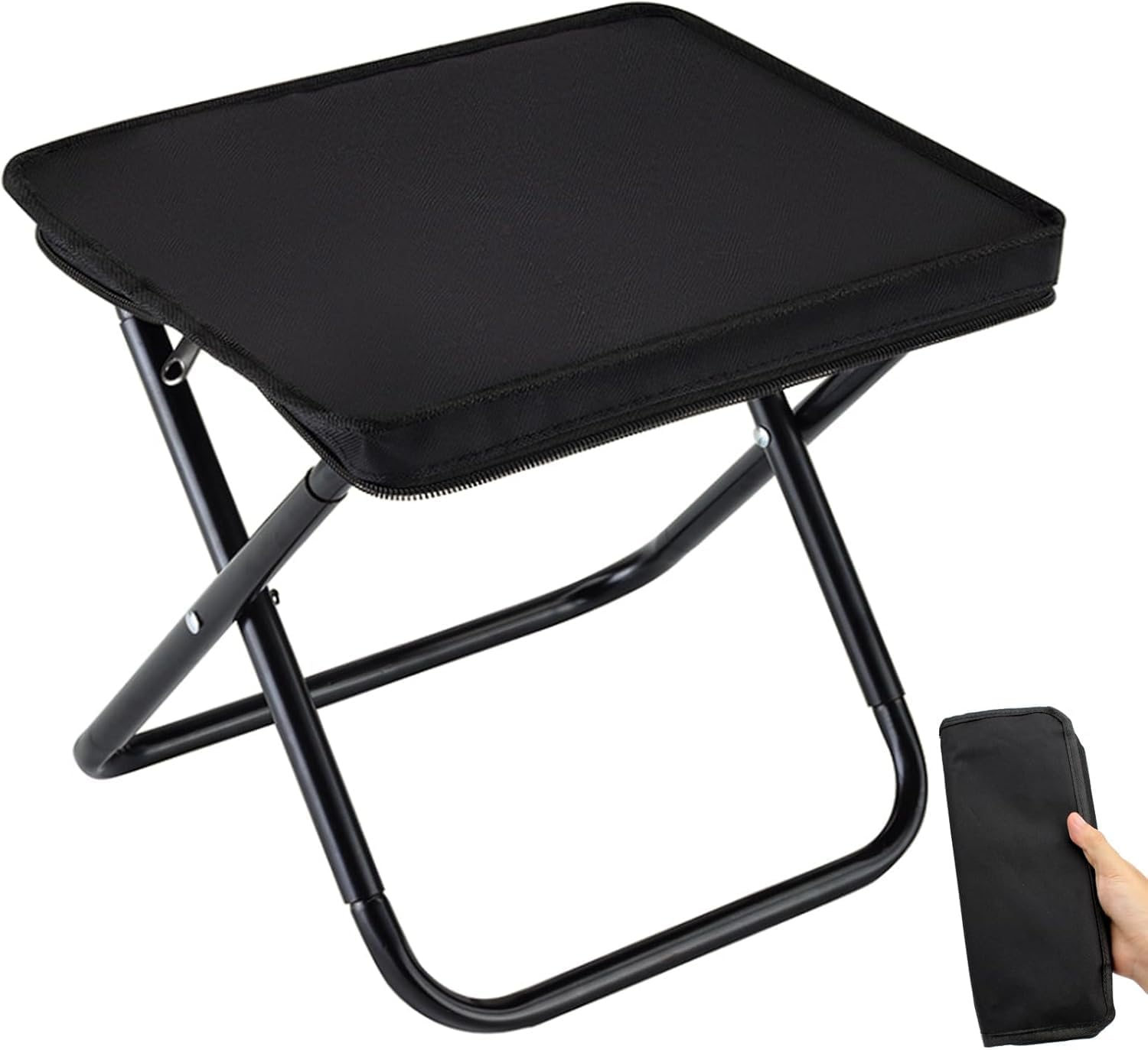GBTUPOKW Camping Stool Portable Folding Stools for Adults Collapsible Stool for Hiking, Fishing and Picnic, Hold Up to 300lbs