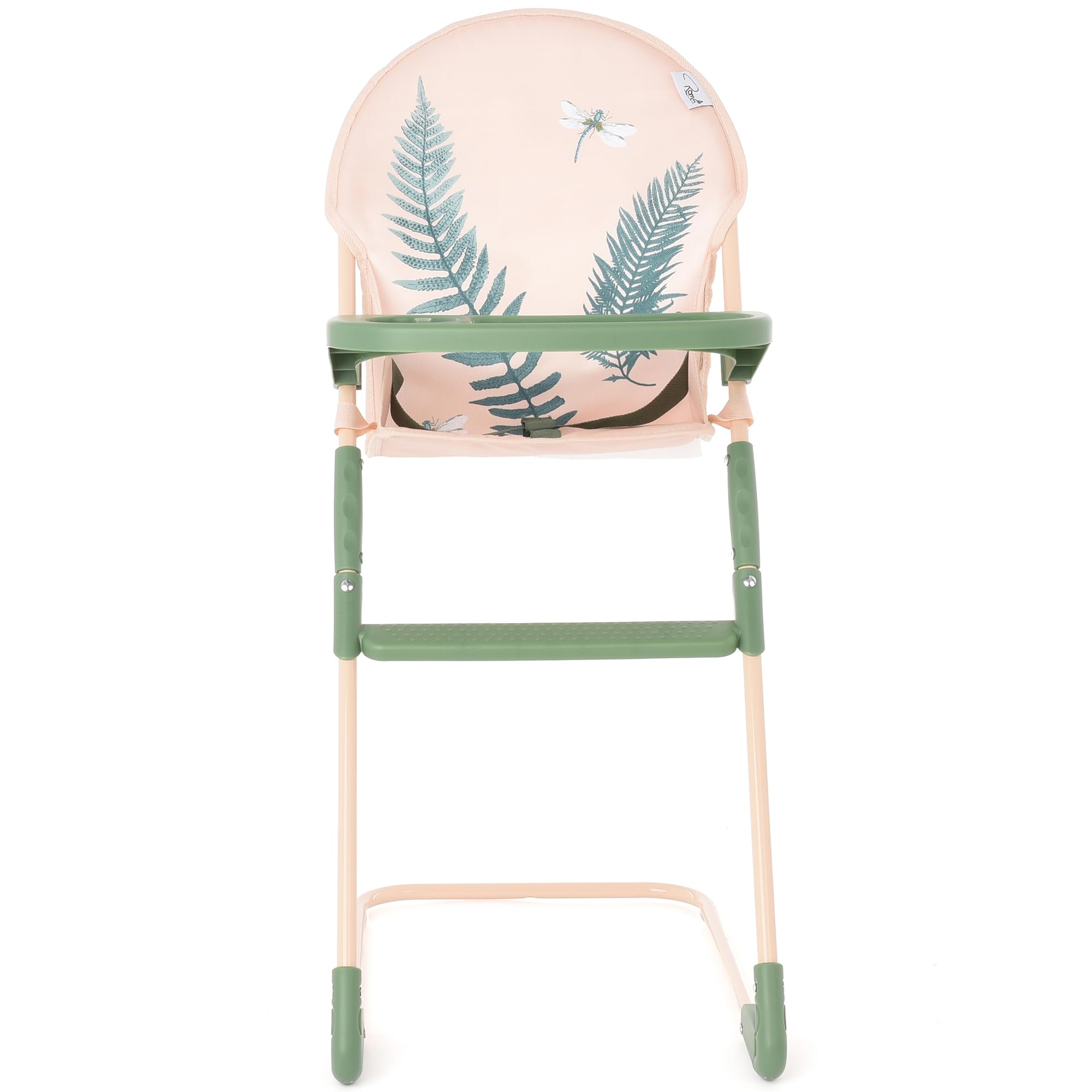 Roma RHS - Seggiolone per bambole, felce, tessuto riciclato ecologico, collezione Royal Horticultural Society, per bambole fino a 42 cm