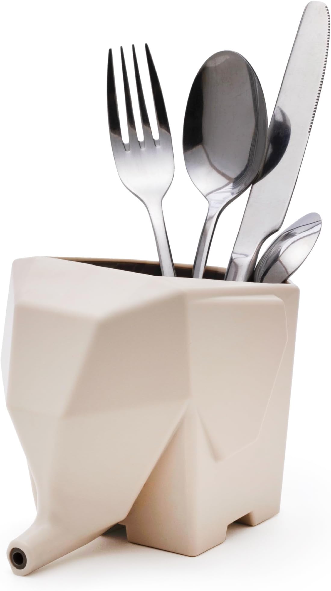 Peleg Design | Elephant Cutlery Holder Sink Caddy | Cream