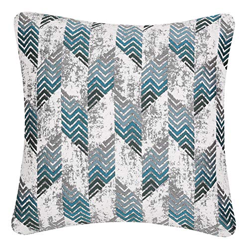Yeiotsy Pack Of 2 Nordic Style Decorative Throw Pillow Covers For Sofa Bed Card Chair Geometric Cushion Cases Jacquard Chenille (Teal Rhombus, 18 X 18 Inches) #TOP4