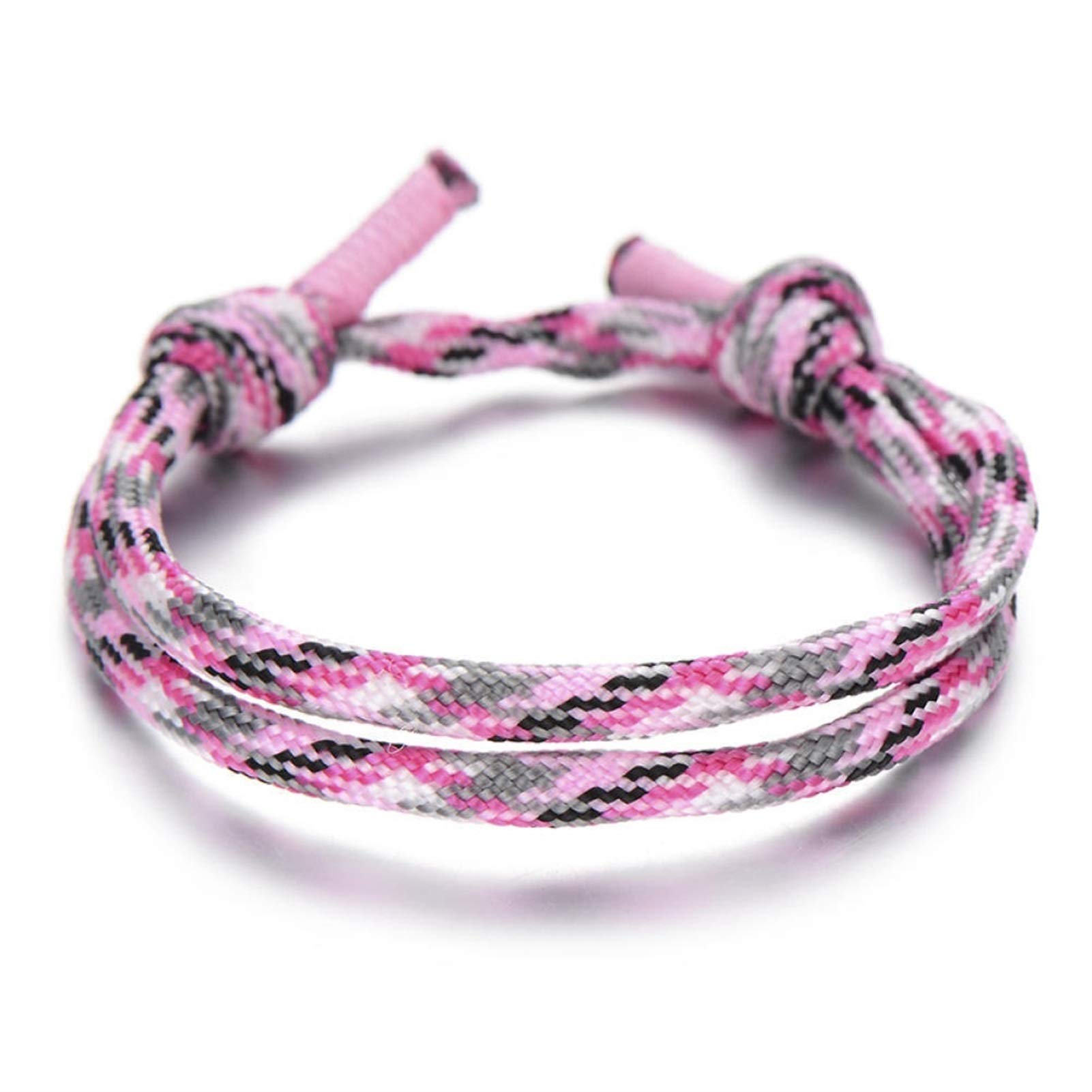 Pulsera Trenzada de Color para Hombres y Mujeres, Pulsera de Amistad Hecha a Mano Ajustable, joyería Hecha a Mano al Aire Libre