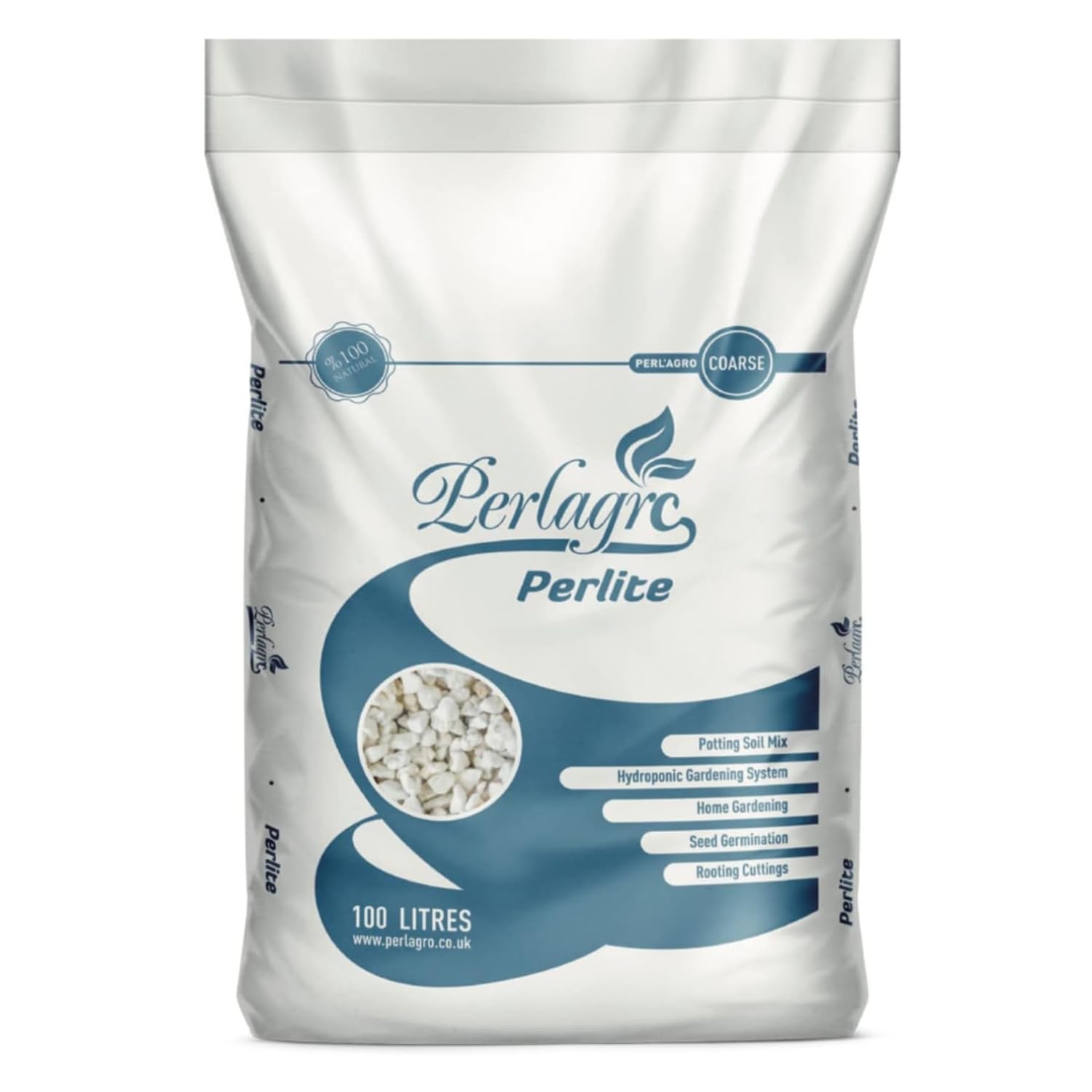 Premium Perlite for Plants with Natural Mineral – Perlite Potting Mix to Help Improve Compost Soil for Heavy Roots Perlite Potting Mix for Rooting, Cutting & Potting (50 Litre)