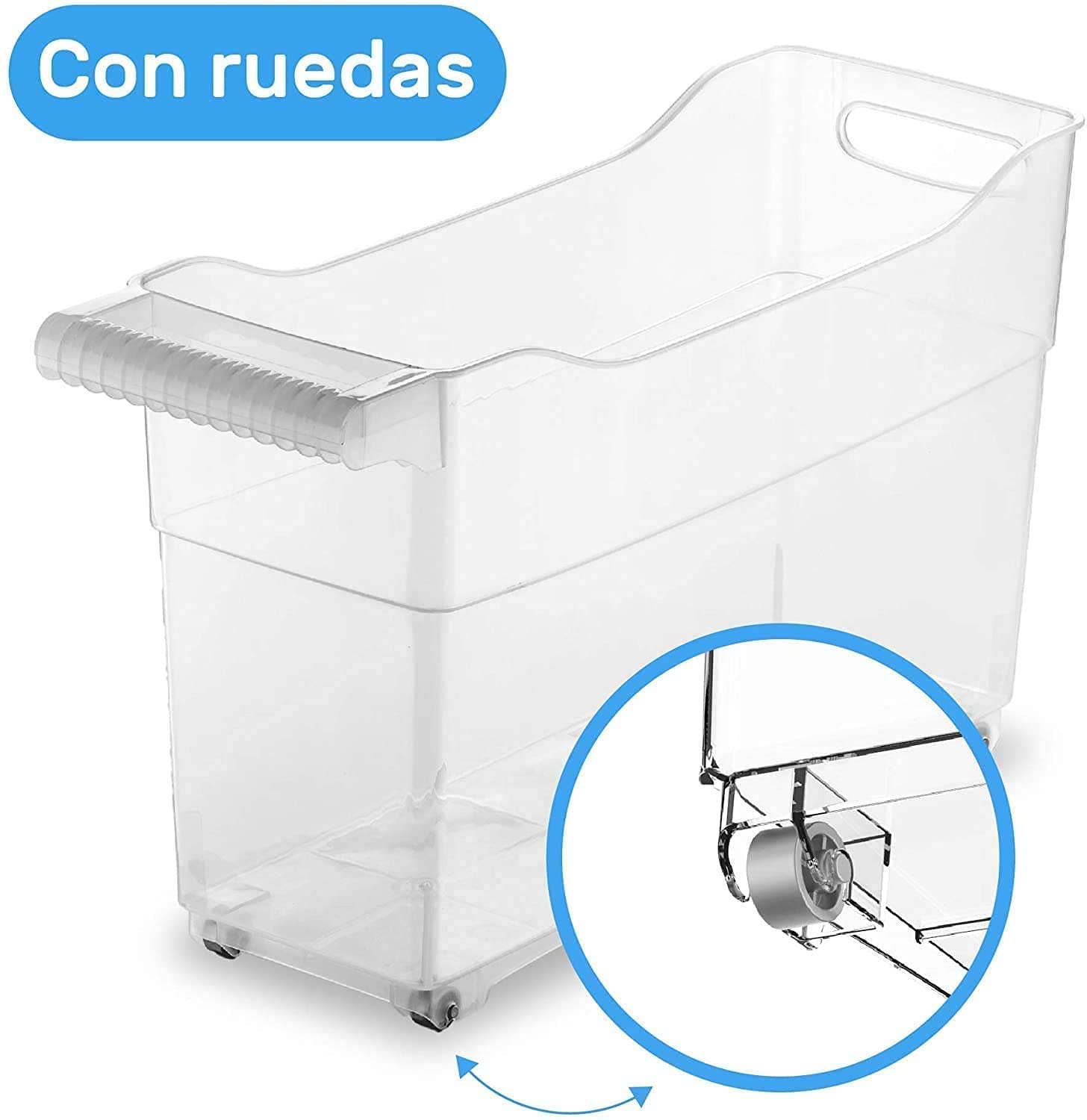 TIENDA EURASIA® Organizador de Cocina - Carritos de Almacenaje con Ruedas - Ideal para Organizar la Cocina o Baño de una Forma Rápida y Sencilla - 46x16x27cm (Estándar)