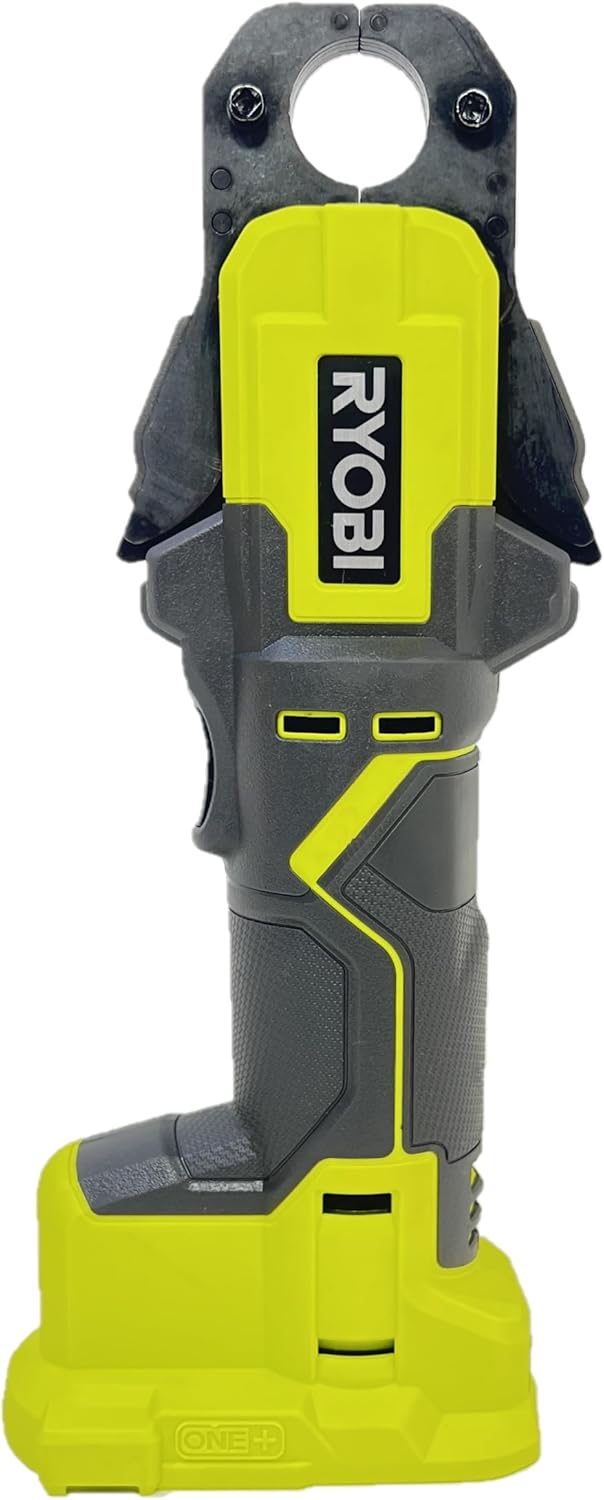 RYOBI ONEAND 18V Cordless PEX Crimp Ring Press Tool and 2.0 AH Compact Battery and CHA