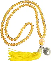 Japamala 108 contas em Cristal Rosa e Pingente Ho'oponopono