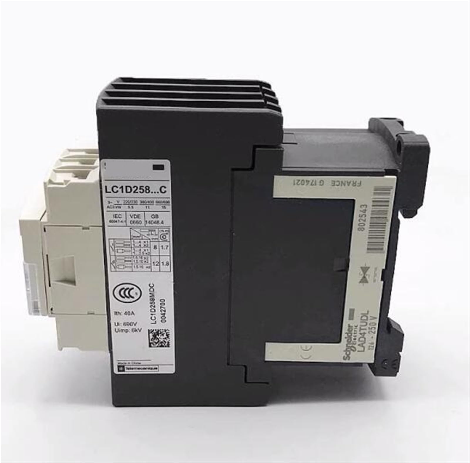 LC1D AC LC1D098 LC1D128 LC1D188 LC1D258 Schütz 4 pole Elektrische Power Schütz AC24V AC36V AC48V AC110V AC220V AC380V 1PCS (Color : LC1D128, Size : 36V)