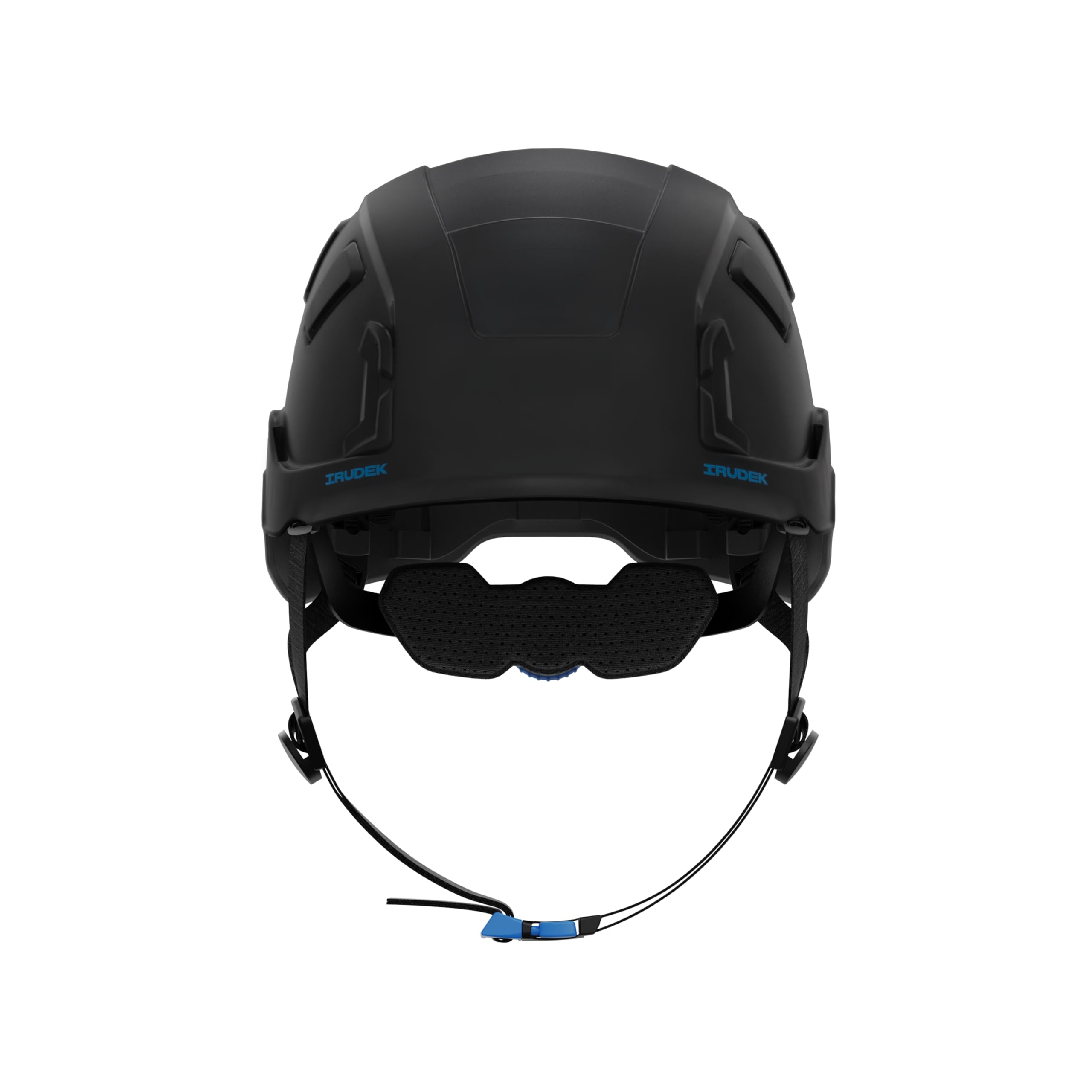 Irudek OREKA II Vent Negro – Casco ventilado para Trabajos en Altura, ABS Ultraligero, barboquejo Ajustable, Ranuras universales 30 mm, Chip NFC Integrado, Certificado EN 397 y EN 12492