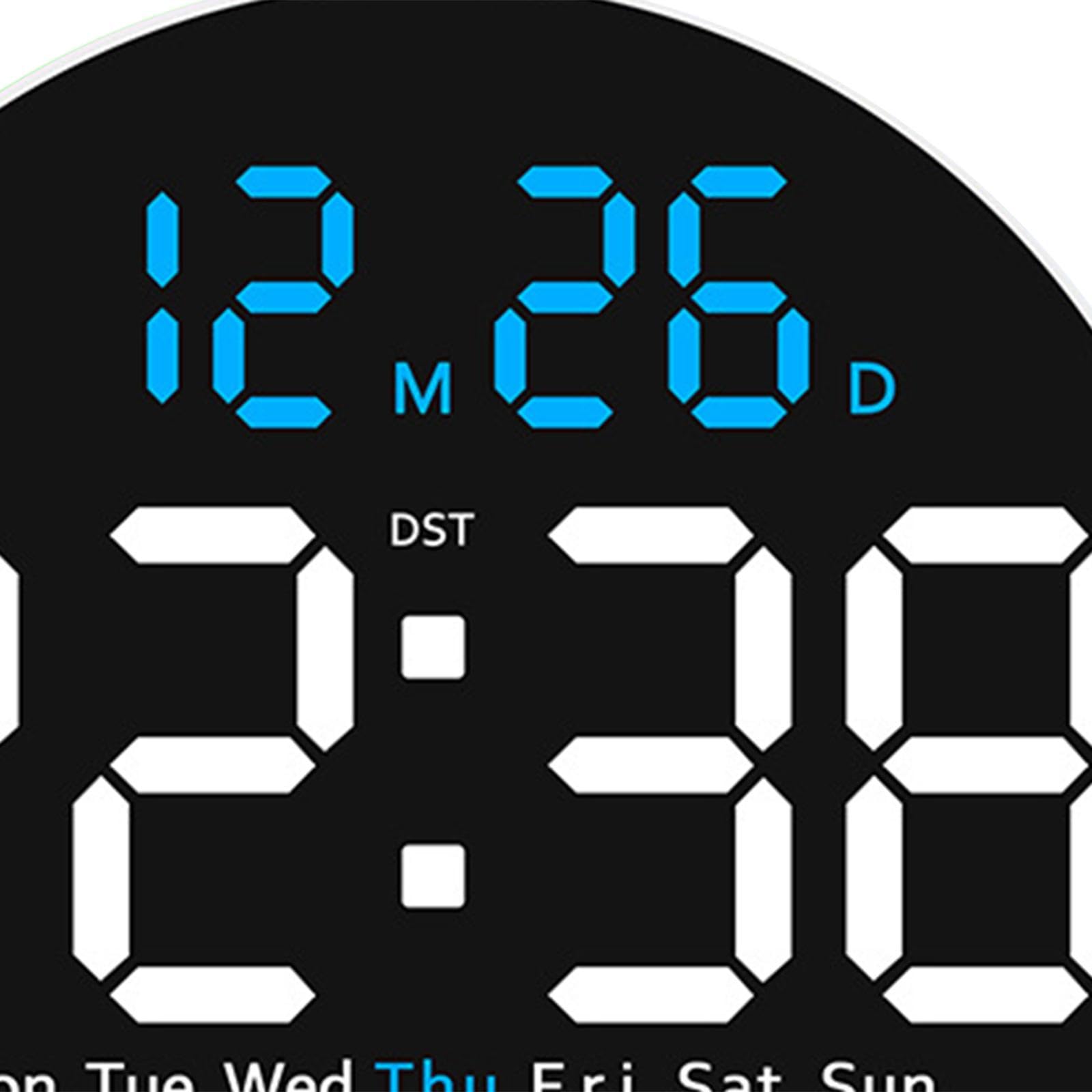 Orologio Digitale a LED con Illuminazione Notturna 12/24 Ore Data Allerte per La Casa per La Casa, 3 Colori