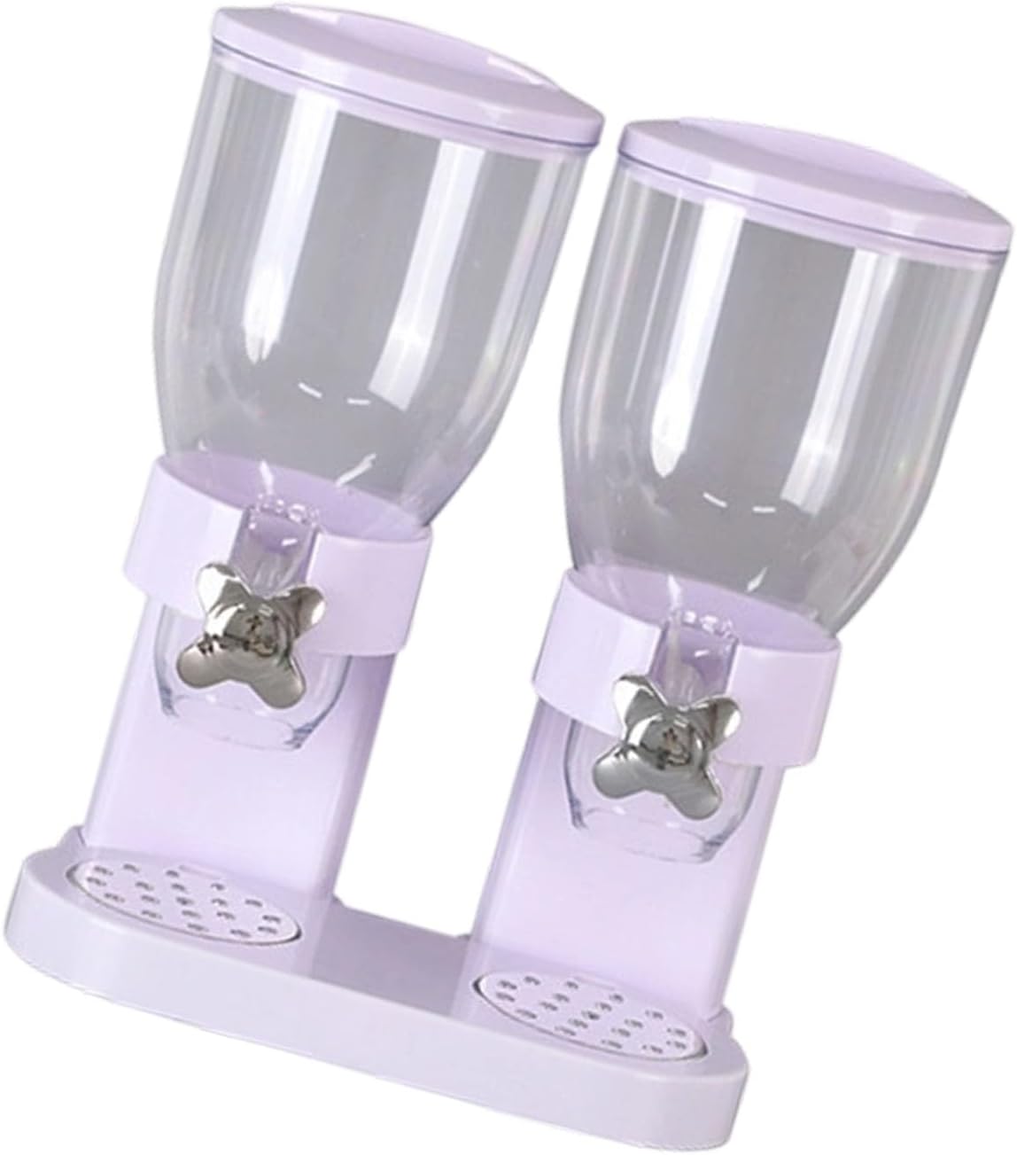 2L Capacity Double Chamber Cereal Dispenser with Triple Control for Easy Food Access and Kitchen Storage Organization Kitchen Storage