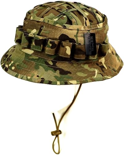 Miniatura 7 de Boonie - Gorra militar de camuflaje para cazador, francotirador, Ghillie, sombrero ajustable de arbusto de selva