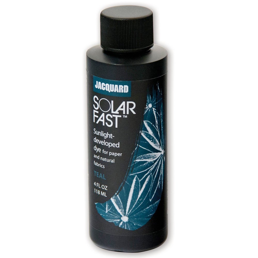 Jacquard SolarFast Dye - 4oz - Teal - Create Remarkably Detailed Photographs, Photograms, and Shadow-Prints on Paper or Fabric - Made in USA
