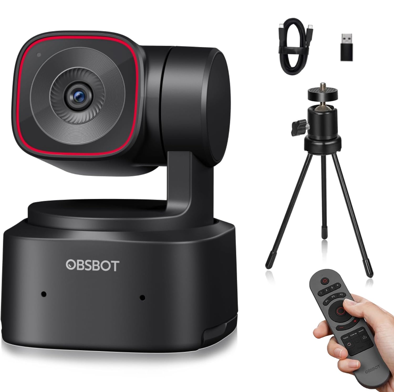OBSBOT Tiny 2 Lite webcam PTZ 4K caméra PC avec micro réduction bruit IA - 8