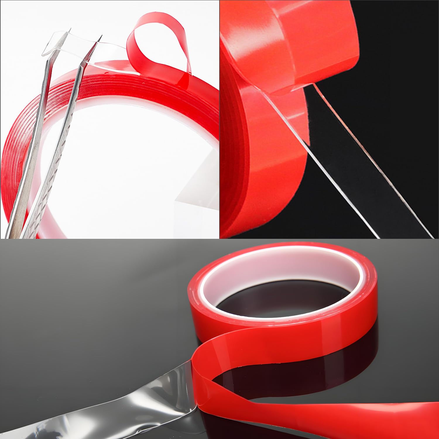 CANOPUS LED Tape, Strong Mounting Tape, 0.39in X 100ft, Double Sided Tape, Heavy Duty Adhesive Tape, Waterproof Foam Tape, Suitable For LED Strip Lights, Home & Office Décor, Indoor And Outdoor Use