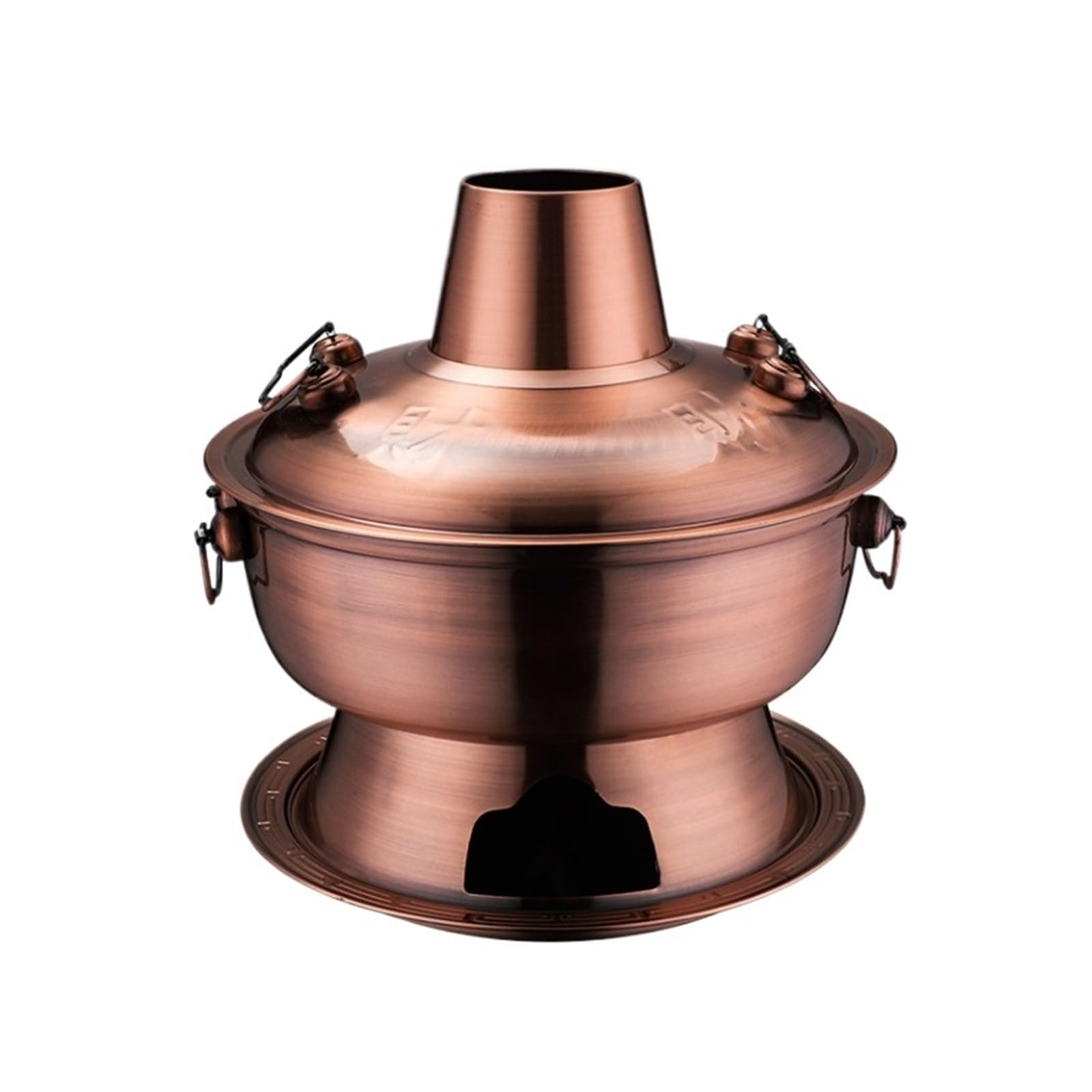 INUUXLG Hot Pot Multifunctional Hot Pot Hot Pot Copper Hot Pot Hot Pot for Family Shabu Pot Chinese Hot Pot(32cm) (Copper 34cm) (Copper 36cm)