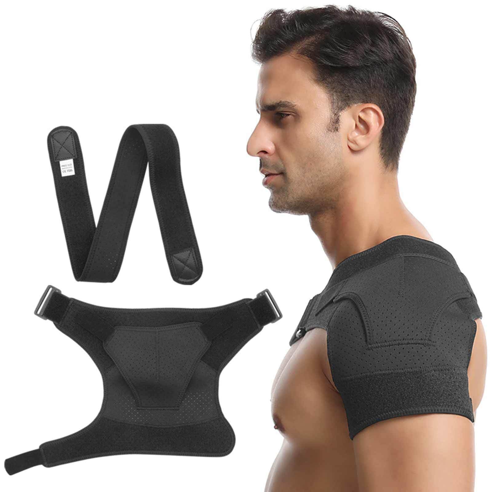 【CONFEZIONE da 2】 Tutore per Spalla Sportivo per Uomo e Donna | Adatta Al Braccio Sinistro e Destro | Manicotto di Supporto a Compressione per Cuffia Dei Rotatori Strappata,Black-OneSize