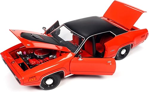 1971 Plymouth GTX 440+6 Hardtop Tor Rojo con Negro Clase Superior de 1971 ''American Muscle 30 Aniversario 1/18 Modelo de Auto Fundido a Presión por disponible en Yaxa Costa Rica