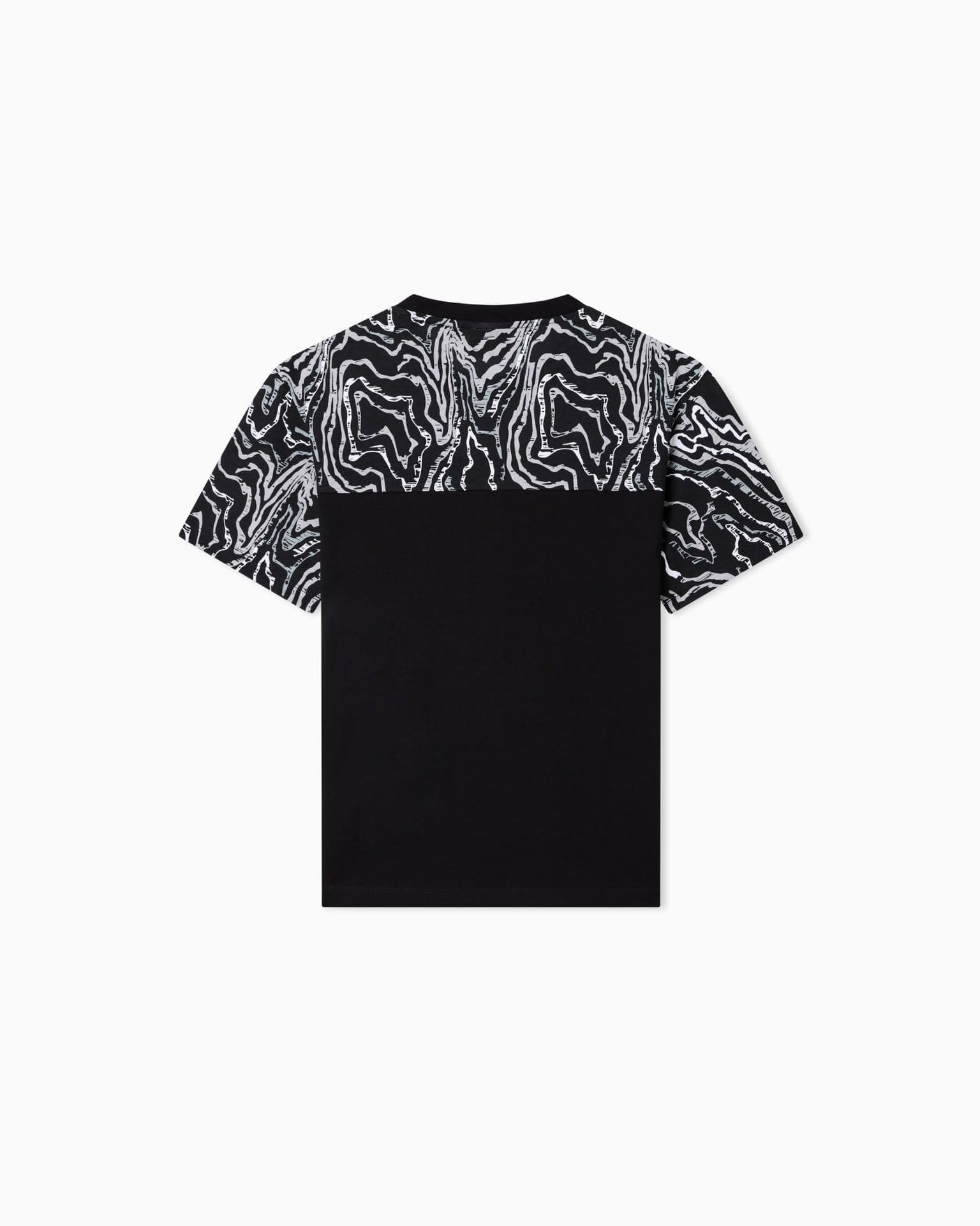 EA7 Emporio Armani Visibility Boy bawełniana koszulka dziecięca z dżerseju 7B000303AF10375 8033921003395-12A czarny 12A
