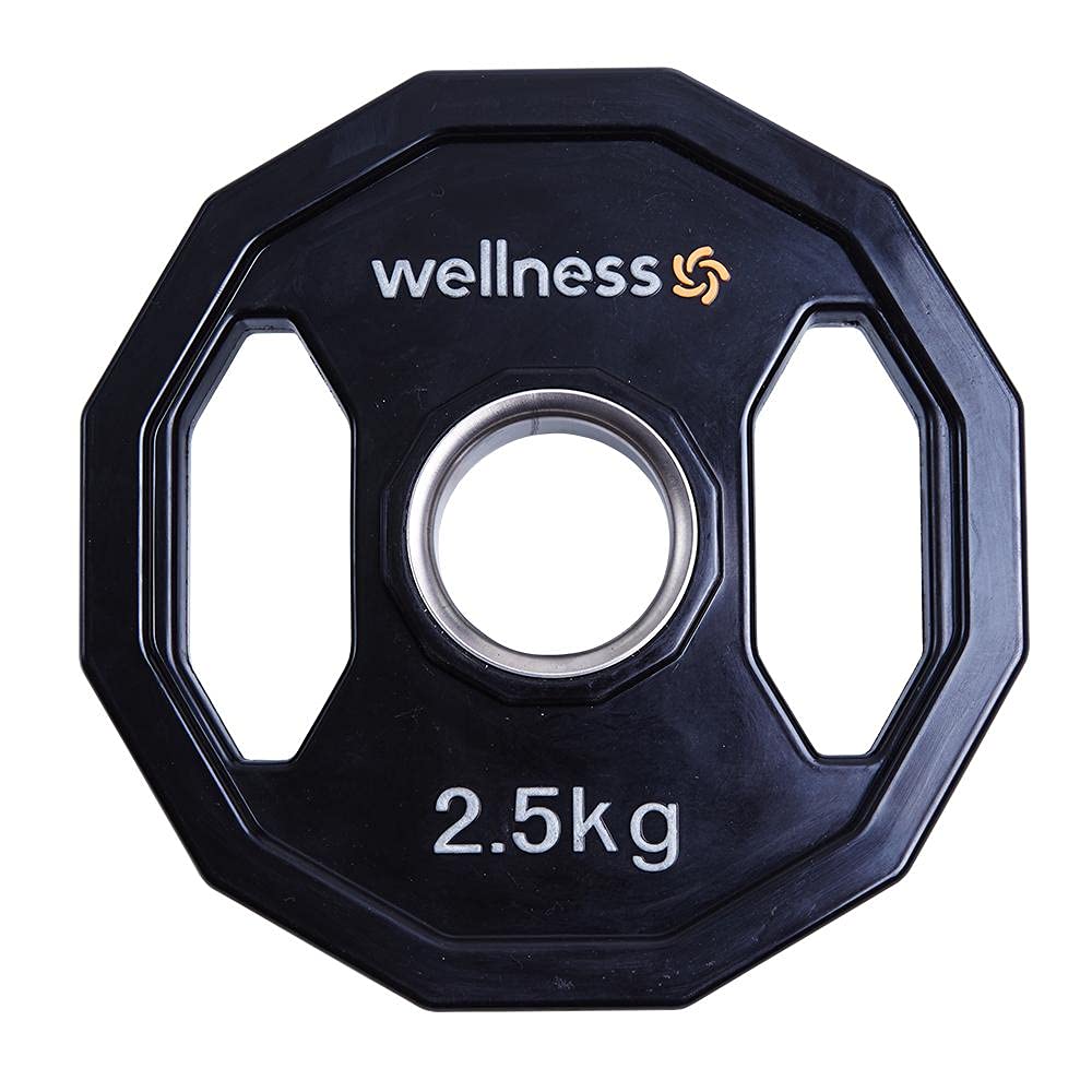 Anilha Olímpica Poliuretano com 12 Faces de 2,50kg Wellness - WK017