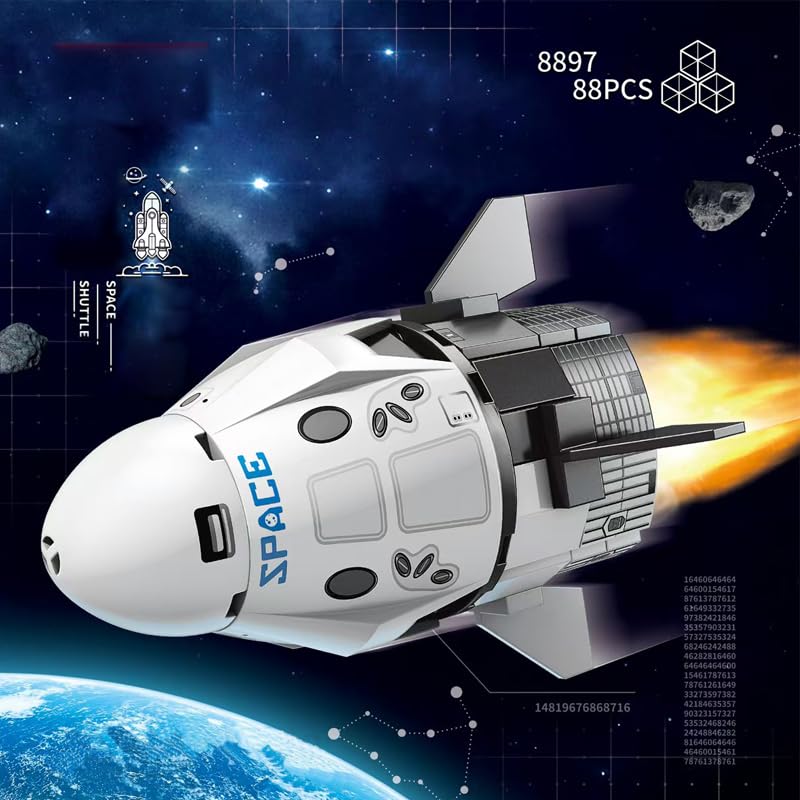 Image of SKY LINE OCEAN Space Series || Capsule Building Block Set || 88 Pcs || Compatible with Major Brick Brands || 6 Months Structural Warranty