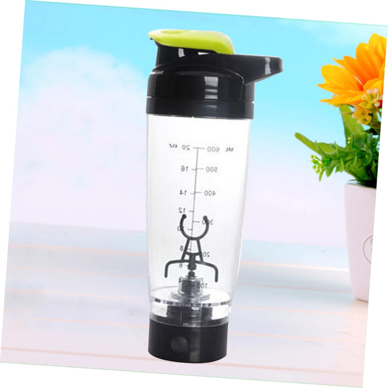 Shaker Elettrico per Proteine 600 Ml Mixer Antigraffio Portatile Miscelazione Automatica per Sportivi e