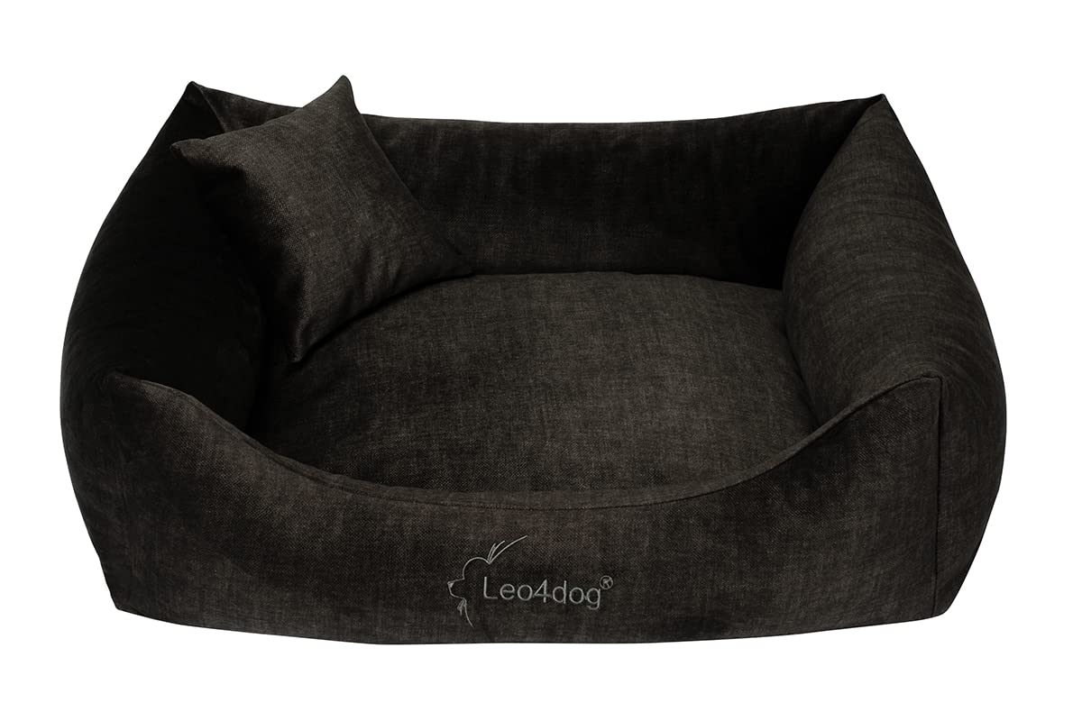 Leo4dog. Sofa Sun. 6 maten, 4 kleuren. Hondenbed, hondenkussen, honden slaapbank, hondenmand. (L-100x80cm, Bruin