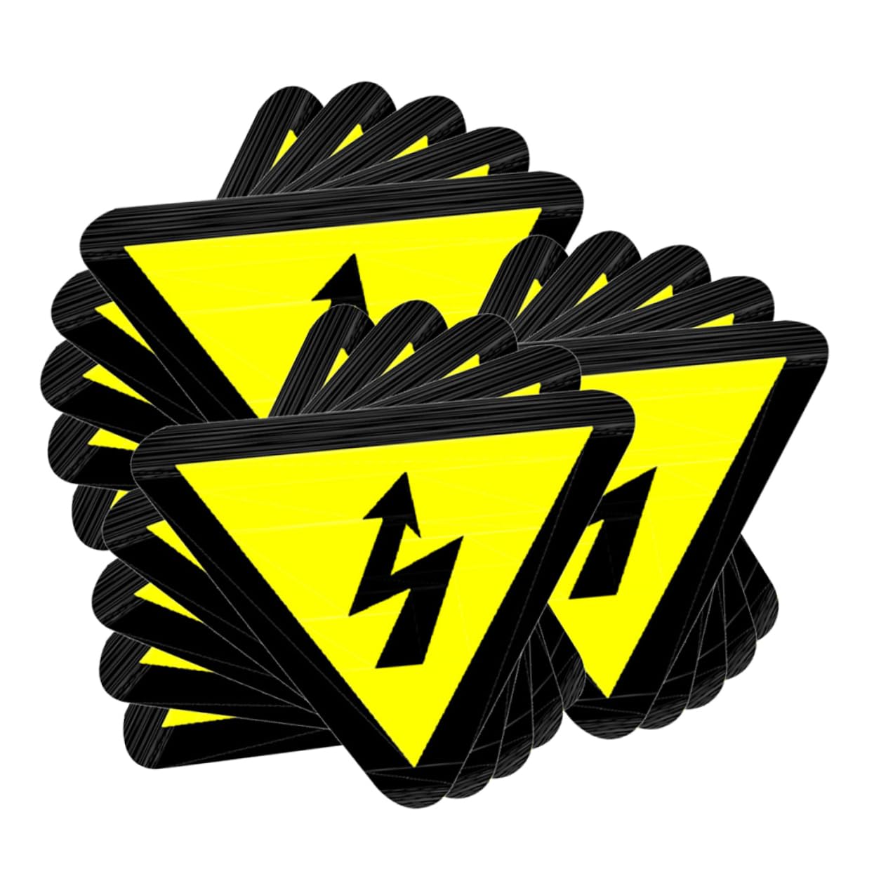Autocollant Électrique D'avertissement 15pcs Jaune, Étiquette Adhésive | Panneaux pour Coffrets et Tableaux, Lot de 15 Pièces, Message D’alerte sans Texte