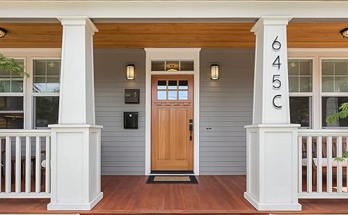 Jjgoo 5" Floating House Numbers For Outside, Stainless Steel Black Address Numbers, Modern Metal Anti-Rust House Number Decorative Address Signs Decor For Garden Door Mailbox 911 Visibility Signage（5） #TOP6