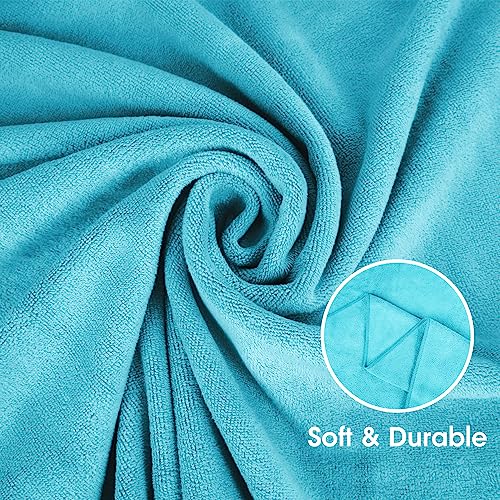 Image of JML Microfiber Bath Towels, 6 Pack, 30 inch x 60 inch, Aquamarine