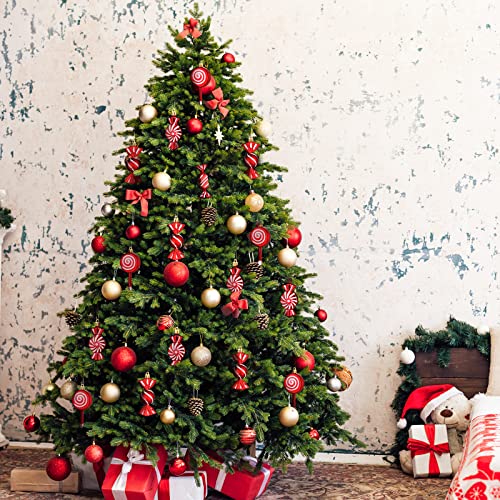Canne Bonbon Blanc Rouge Vif : Kit de 24 Décorations Festives Légères
