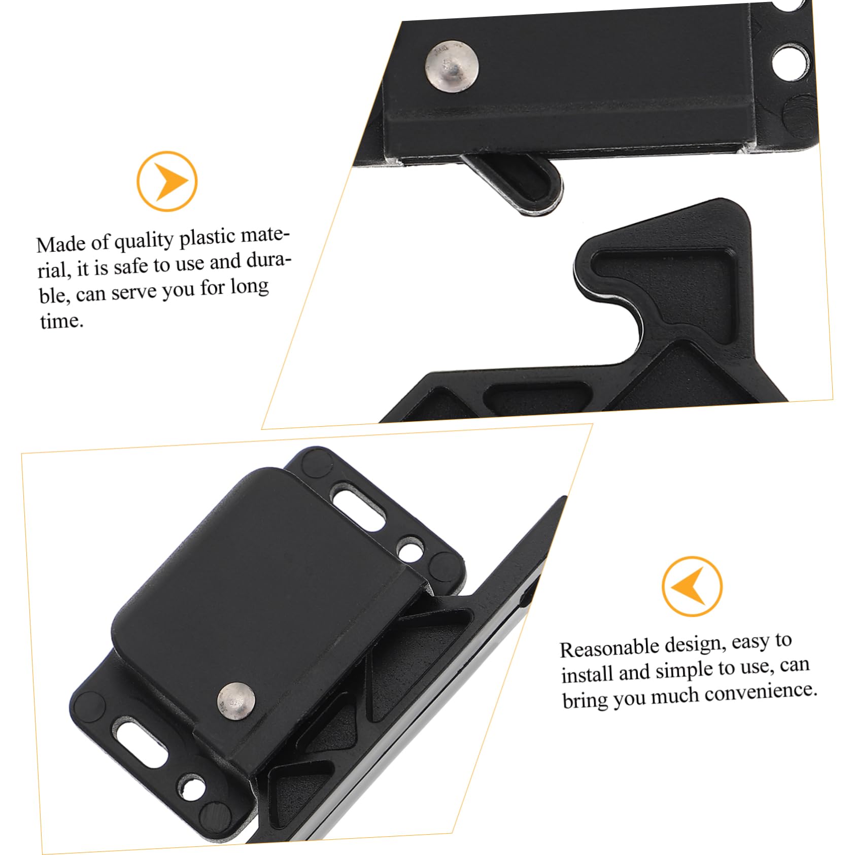Mikikit 4stücke Cabinet Sliding Door Latch Lock Druckknopf Türverriegelung Für Schranktüren Installieren Langlebig Und Sicher Geeignet Für Schiebetüren Und Möbel