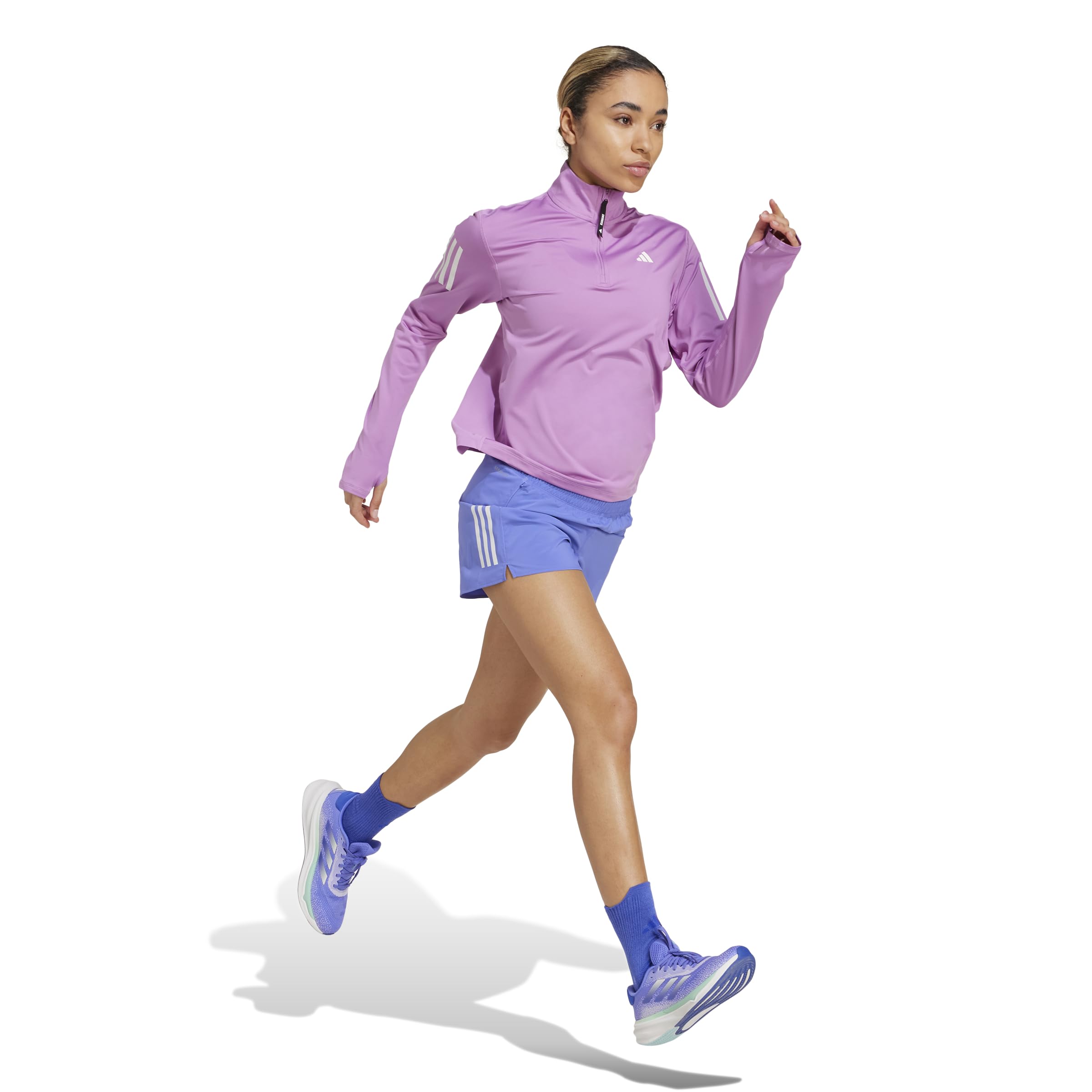 adidas Kobiety Own the Run Half-Zip Jacket, preloved purple, L
