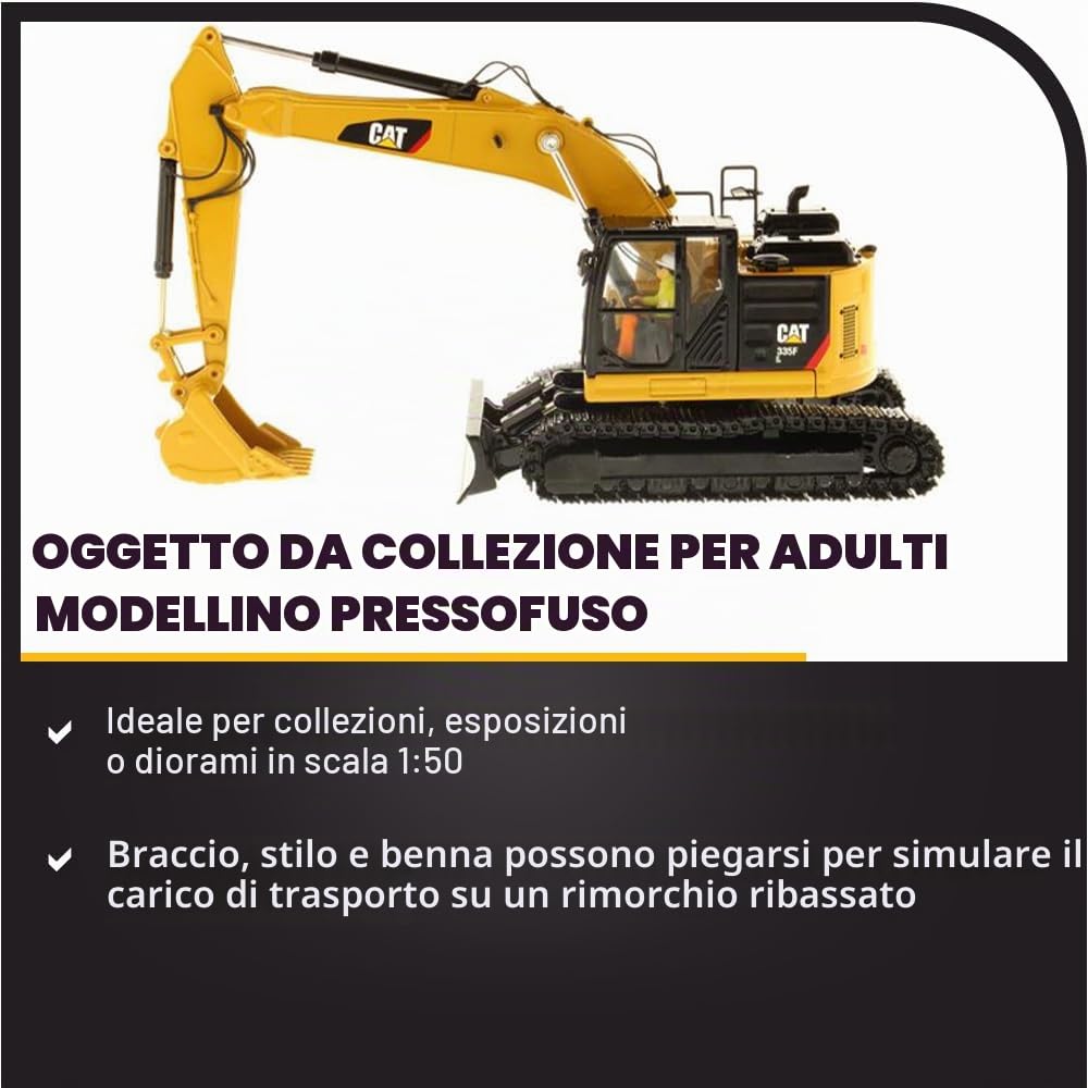 Diecast Masters 85925 - Escavatore idraulico Cat 335F L CR, scala 1:50, da 14 anni, in scatola di latta, adatto ai collezionisti