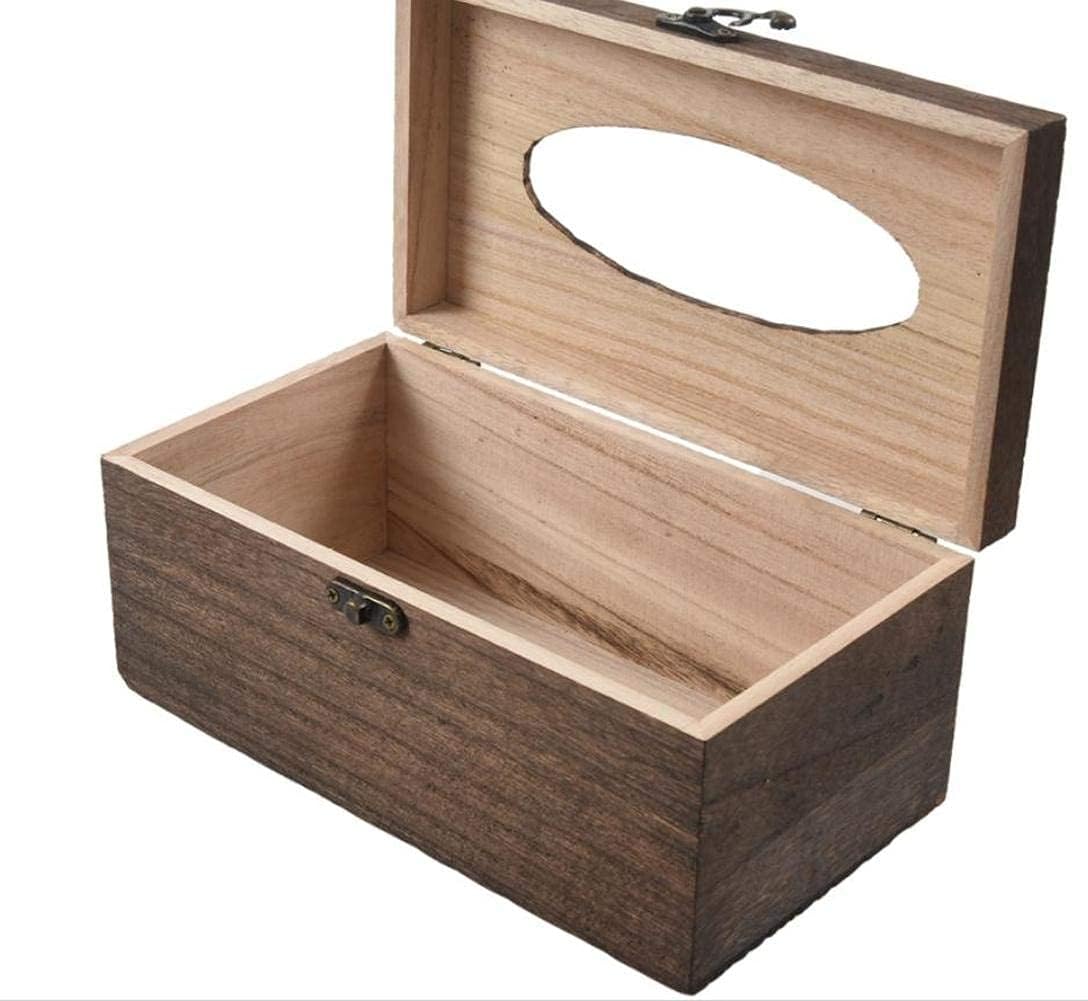 Wooden Tissue Box Fine Workmanship, Retro Style, for Paper Napkins, Storage Box