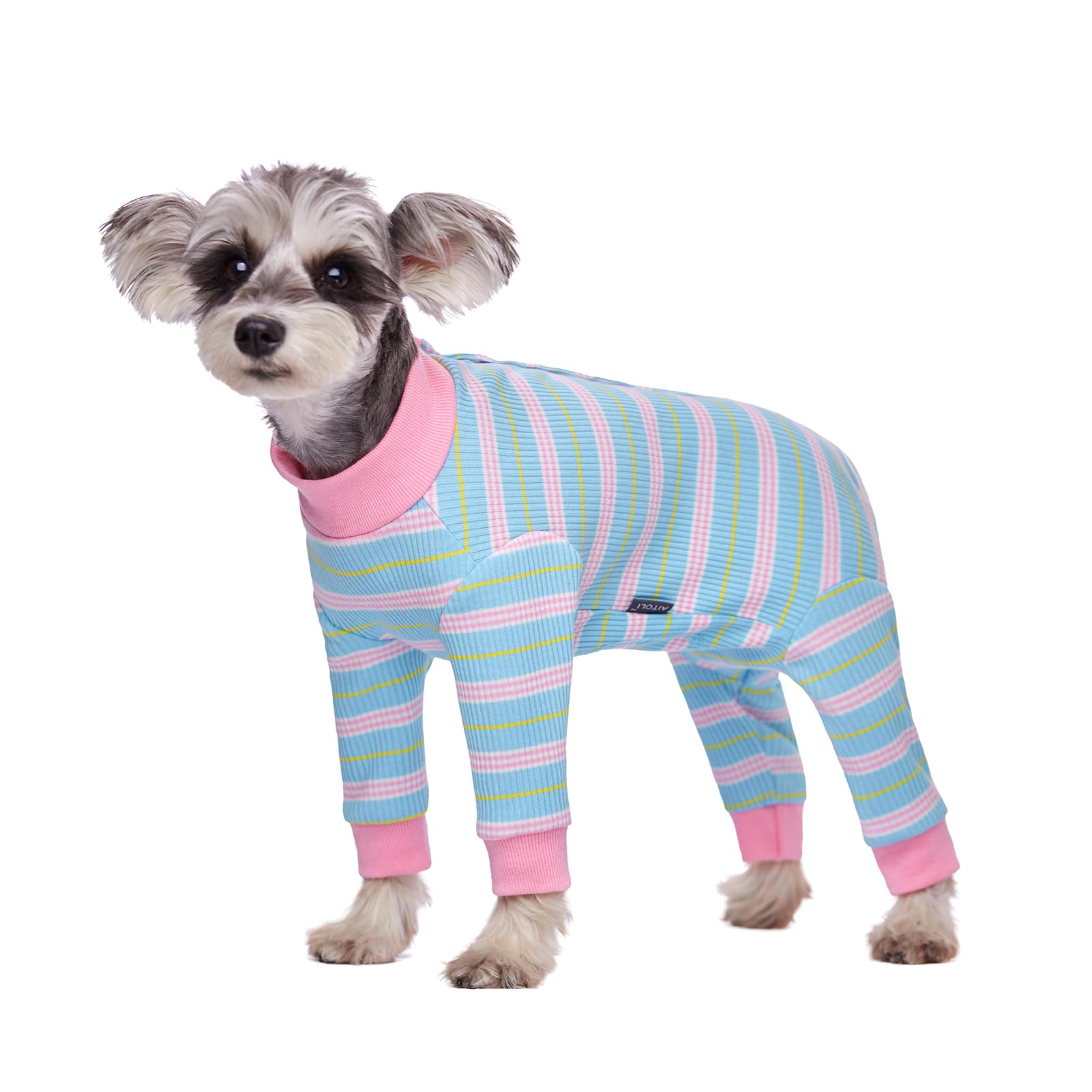 BT Bear Dog Recovery Suit,Elastic Puppy Small Dogs After Surgery Onesie Protect Joints Anti Licking for Female Male Dogs,Pets Pajamas PJS Bodysuit for Cats Small Medium Dogs,Light Blue XL