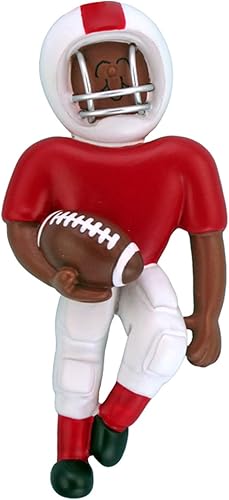 Miniatura 2 de Adorno de fútbol personalizado 2024 Traje rojo para niños, adornos de fútbol para árbol de Navidad, fútbol personalizado para jugadores de fútbol,