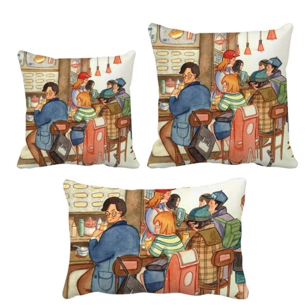 Tableau cat restaurant et coussins ensemble insere de deco sofa