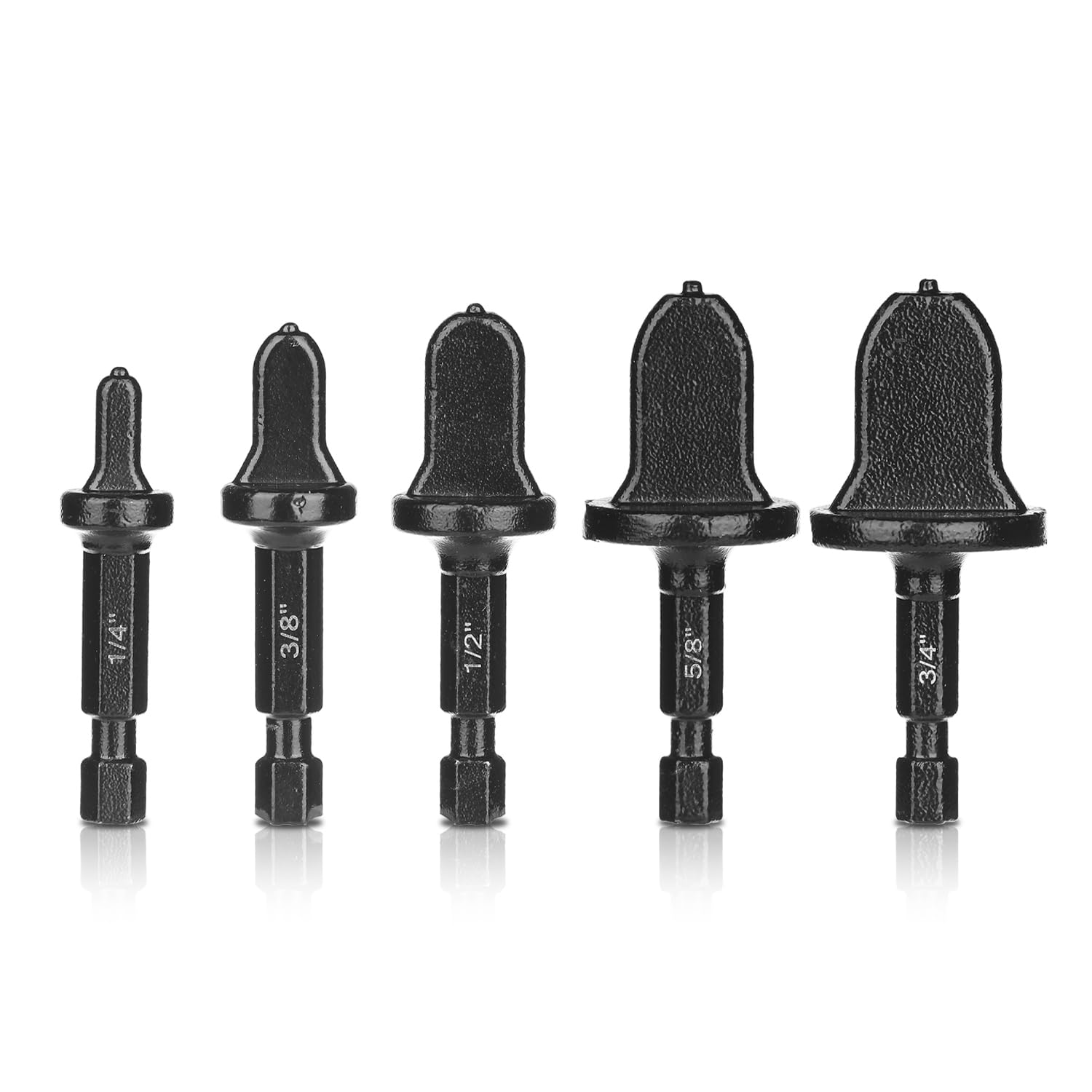 Populo 5Pcs Flaring Tool Drill Bit Set 1/4 3/8 1/2 5/8 3/4