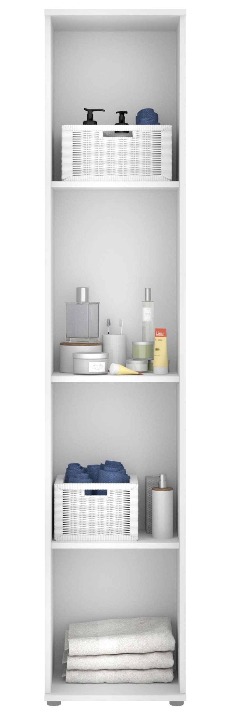 Armadio Multiuso 39x190H cm Adam Bianco Opaco con un'anta - Bianco