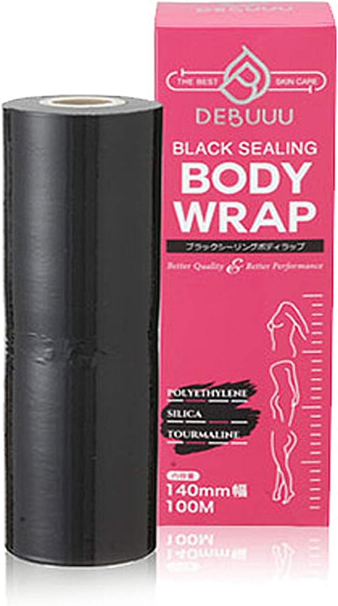Body Wrap Weight Loss Massage Heat Cling Film Plastic Disposable Slimming Black Sealing Roll Elitzia ET28724S (100M)