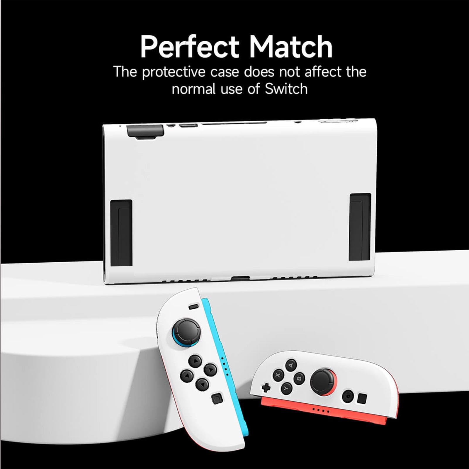 Protective Case Compatible with Nintendo Switch 2 (2025) – White Matte Shockproof TPU Shell with Anti-Slip Grip, Textured Ergonomic Slim Back Cover for Daily Protection and Comfort — view 3