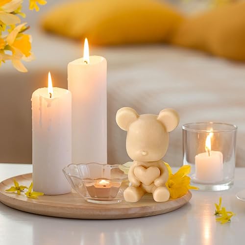 Miniatura 5 de Molde de vela para el día de San Valentín para hacer velas, molde de silicona 3D para fundición de resina, bricolaje yeso, arcilla polimérica,