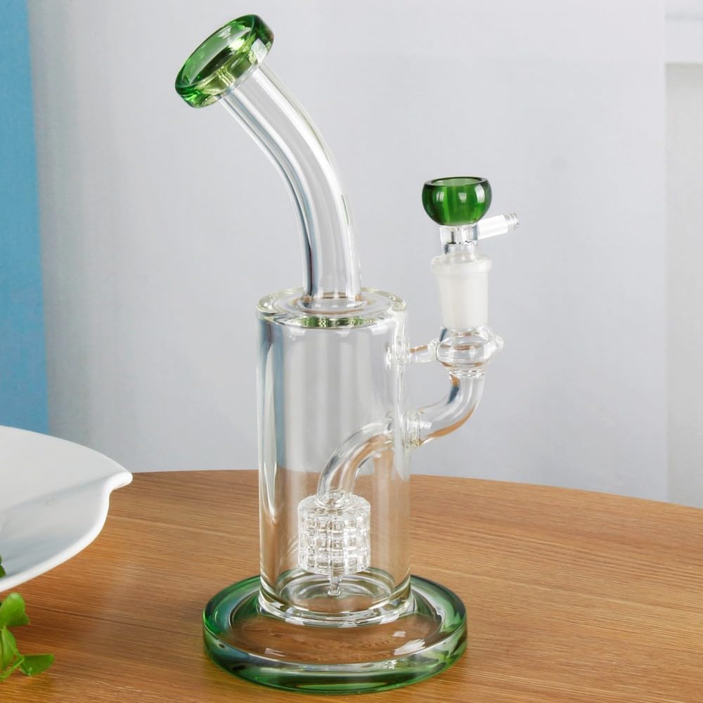 Bong en Verre avec Cage à Oiseaux à l'intérieur, Pipe à Eau en Verre de 21 cm avec Bol de 14,5 mm
