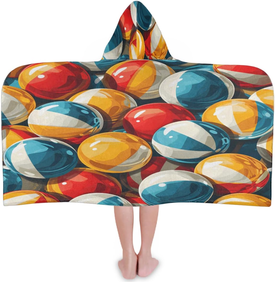 Pardick Kids Bath Towel Sugar Ball Beach Towel with Hood Pool Cover Up for Girls Boys Soft Absorbent Hooded Bath Towel Toddler Towels for Beach, Pool