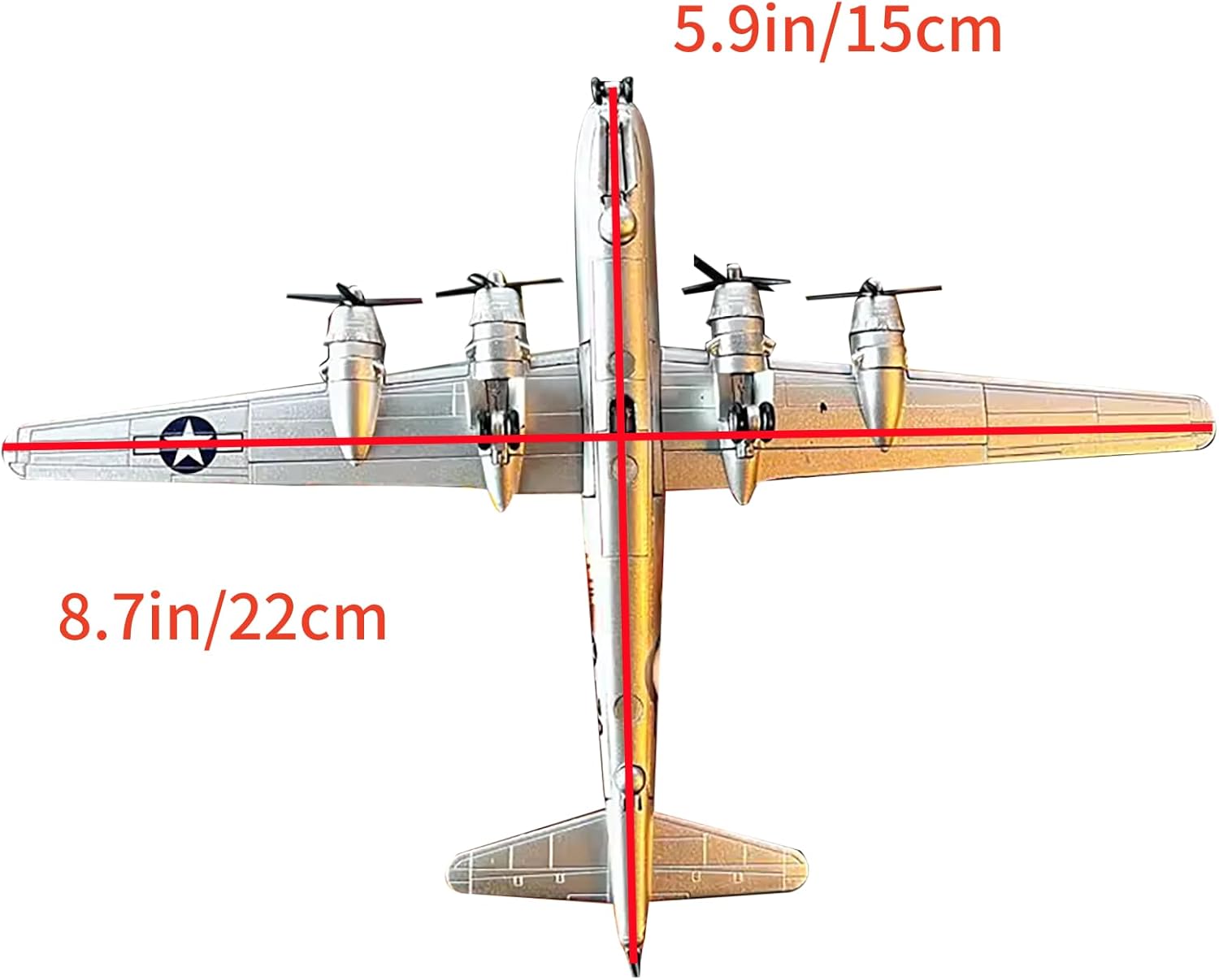1:200 Alloy WWII USAAF B-29 Superfortress Bomber Aircraft Model Simulation Aviation Science Exhibition Model US