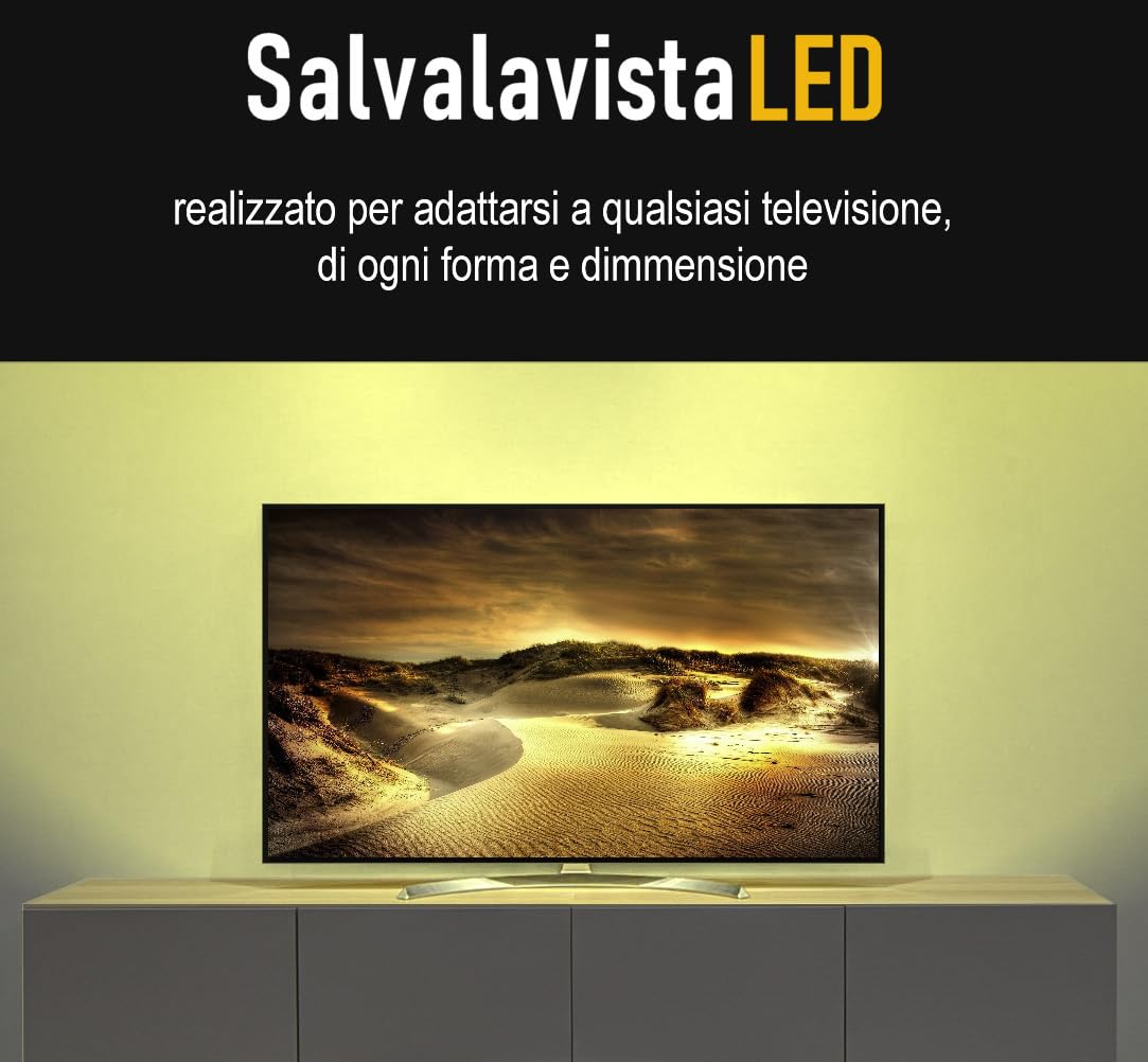SALVALAVISTA LED BEGHELLI BACKLIGHT LUCE TELEVISIONE PROTEGGE GLI OCCHI PROTEZIONE TV DA SOVRATENSIONI/SOVRACCARICHI DI TENSIONE