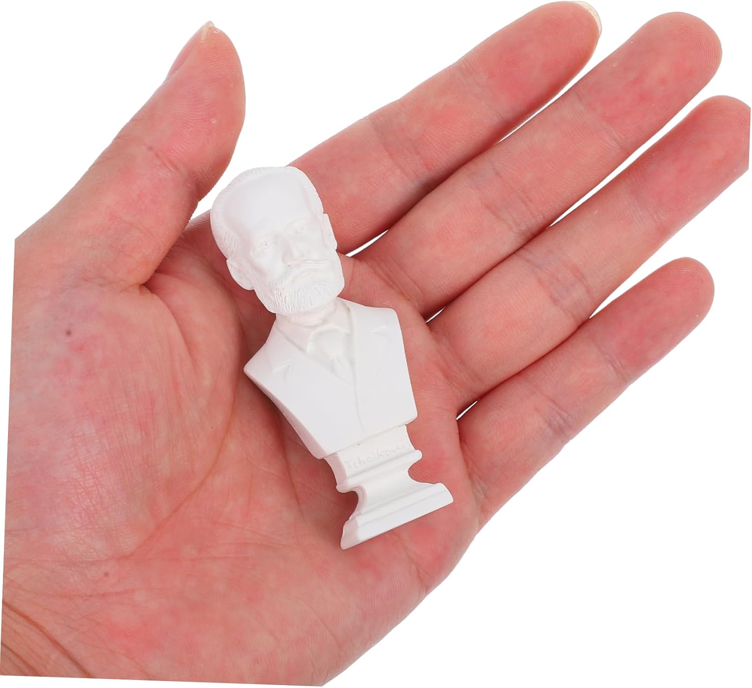 Realistic Resin Musician Bust Statue Mini Desktop Decor European Home Office Decor Small Bust Sculpture for for Music Lovers