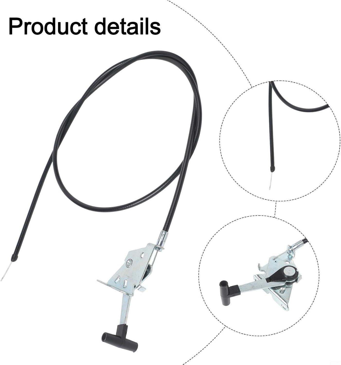 Throttle Control Cable 483975 V-Ride, Compatible with SVRII WS23 STS60 Lawn Mower Parts, Rubber Replacement Wire Assembly(1pc)