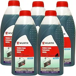 Kit 5 Fluido Radiador Diesel Wurth - 1 Litro