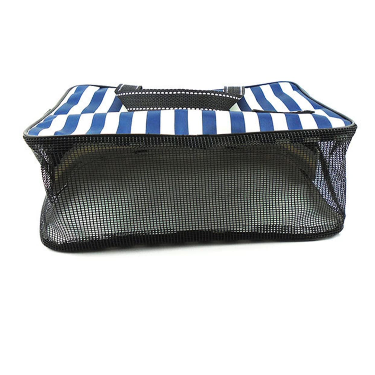 TOPBATHY 3pezzi Borsa Da Strisce Blu e Bianche Capacità Borsa Cosmetica Portatile Accessorio Per Bagno e Viaggi